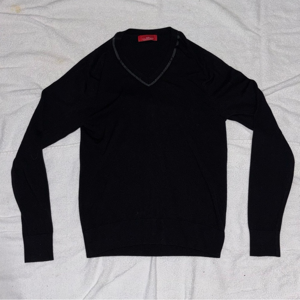 Zara Man - Black V-Neck Sweater Size M